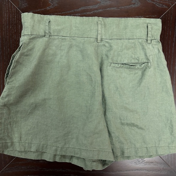 **ARTISAN NY* Green Linen Shorts Size 12 - Picture 3 of 5